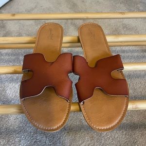 Brown leather sandals